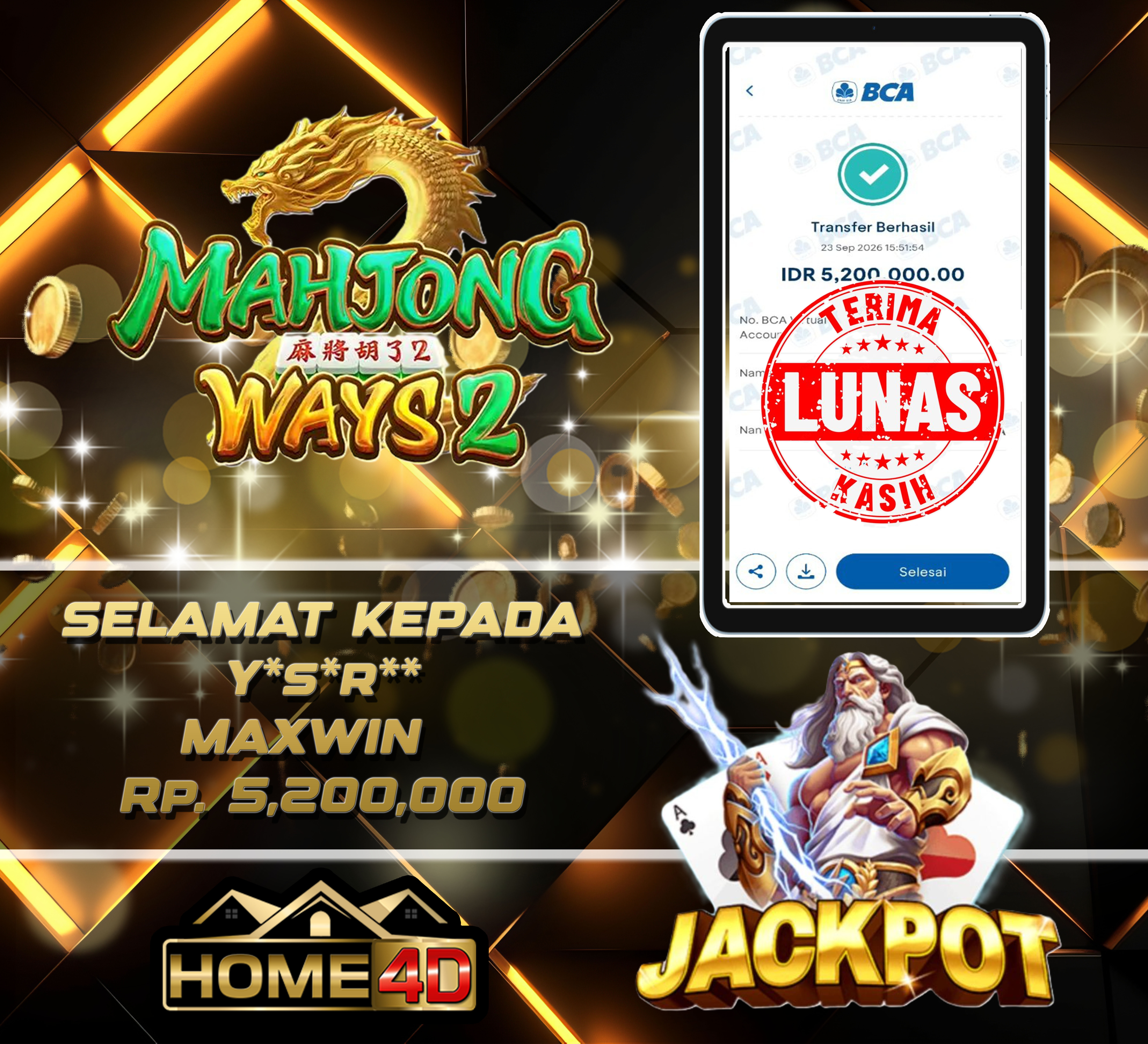 23 Sep 2026 15:51:59 WIB, HOME4D JACKPOT mahjong-ways2 Rp. 5,200,000